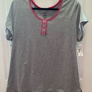 Gray and Pink ladies plus size Mixit pajamas